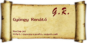 Gyöngy Renátó névjegykártya