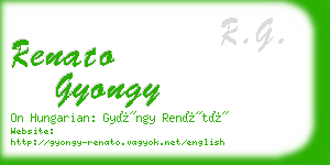 renato gyongy business card